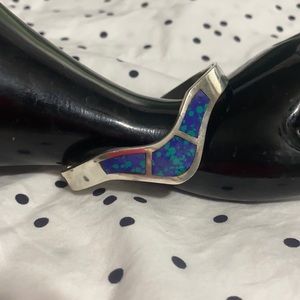 Sterling Silver Bracelet With Blue Stone Made In Mexico ~ 925 Purity